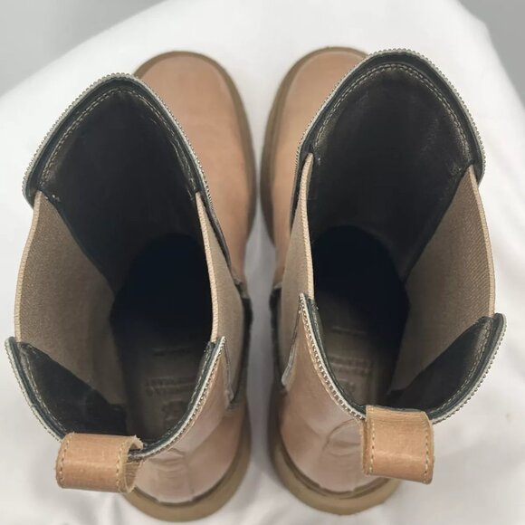 Brunello Cucinelli Leather Chelsea Mid Calf Round Toe Platform Boots Size 38.5 - Picture 7 of 14